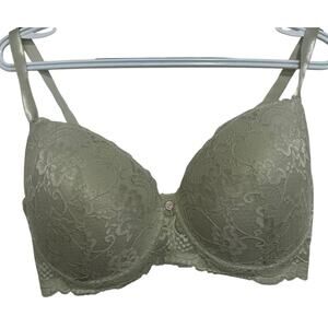 Women’s Unknown Brand Green Lacey Underwire Bra Adjustable Straps Size 38DD